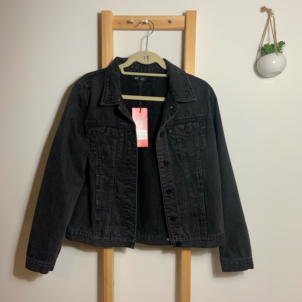 Black denim jacket